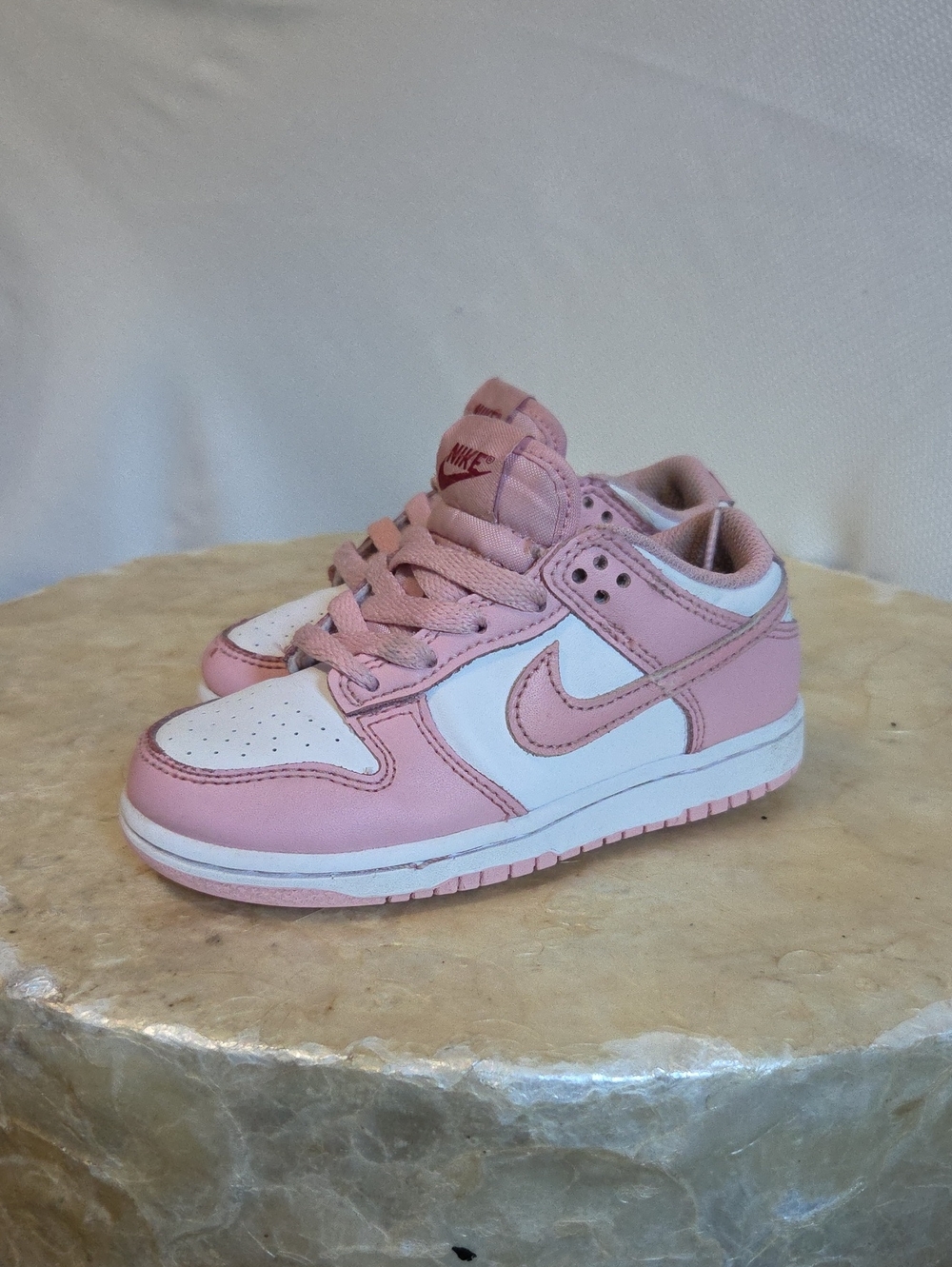 Nike Dunk Kids Pink & White Low-Top Sneakers